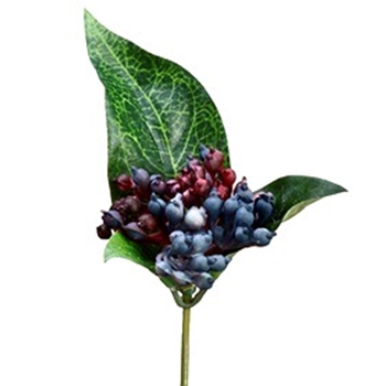 *Berry - Pick Viburnum Aubergine 8In - ZGS104-BL/BK