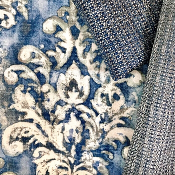 Print - Linen Cotton - Orleans Deep Sea Denim, 54in, 75% Cotton, 25% Linen, 300Gram. Repeat 27H x 27V  20K DR