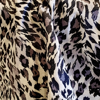 *Jacquard Embroidered - Cheetah Granite  - 55in, 32% Polyester, 38% Viscose Embroidery, Repeat 12.75H, 12.25V,  47K DR