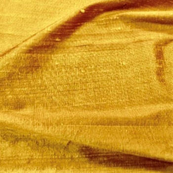 Dupioni Silk - Yellow Gold - 54in, 100% Hand Loomed Silk - India - Dry Clean Only, Do not expose to sunlight.