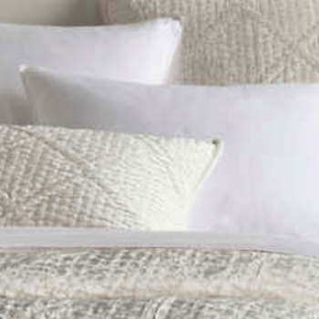 Pine Cone Hill - Parisienne Velvet Dove White Sham Cover Standard 26W/20H (Pillow Insert Sold Separately)