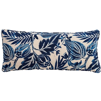 Pine Cone Hill - Antigua Delft Linen Bolster Cushion 35X15 Down Filled