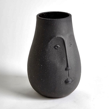 *Vase - Black People Pot Large 9W/17H