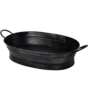 *Bowl - Reno Trug Iron Patinated Black 20x14x4in
