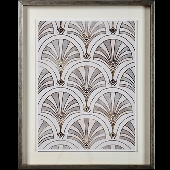 *26W/32H Framed Print Deco Patterning I