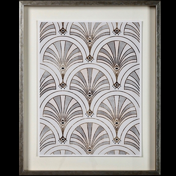 26W/32H Framed Print Deco Patterning I