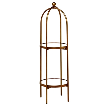 Etagere - Gold Dome Mirror Shelves Short 16W/46H