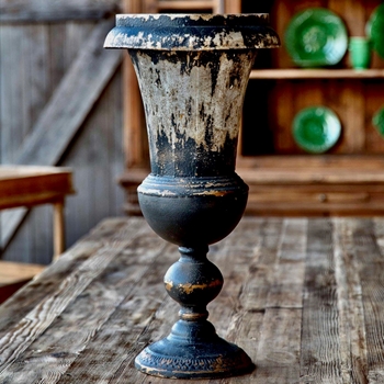 *Urn - Mantel Aged Patina Metal 13W/23H