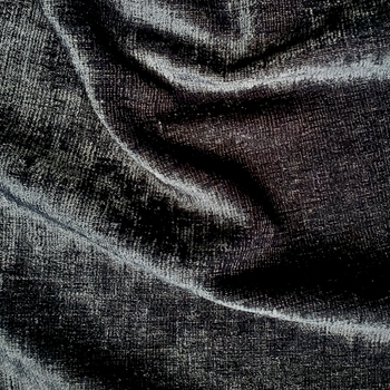 *Chenille Velvet - Best Friend Coal Graphite 54in, 51K DR, 100% Polyester