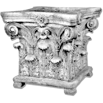 Planter - Corinthian 17W/17H Fiberstone Cathedral White