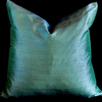 Silk Dupioni Aruba Eucalyptus Cushion 18SQ