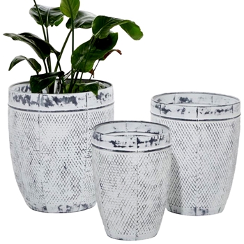 Planter - Lattice White Washed - Sold Individually