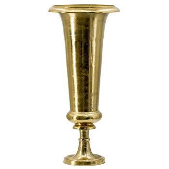 *Urn - Trumpet Gold Finished Aluminium 13W/25H
