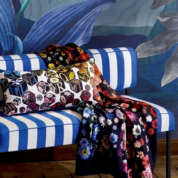 Designers Guild Throw - Christian Lacroix -  Jardin des Hesperides Multicolore Merino Wool Throw 71X51