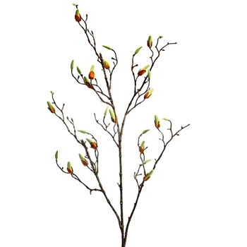 *Magnolia - Branch Natural Green Bud  45in - FSM138-GR