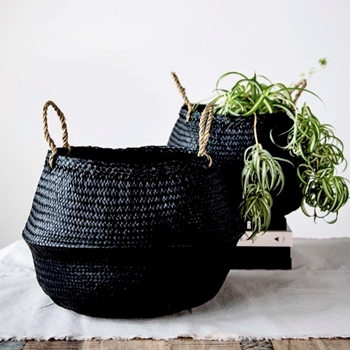 *Basket - Belly Style Black 18W/11H Set of 2