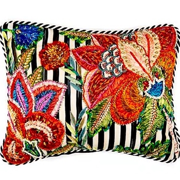 MacKenzie Childs Cushion - Jaipur Multi Stripe 16x12in