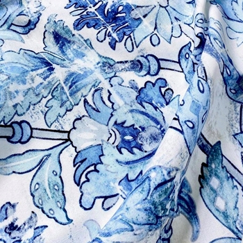 *Print - Hermes Toile Delft Porcelaine Blue 100% Polyester, 54in,  Repeat   27in Horizontal, 25in Vertical          27H x 25V, 10K DR
