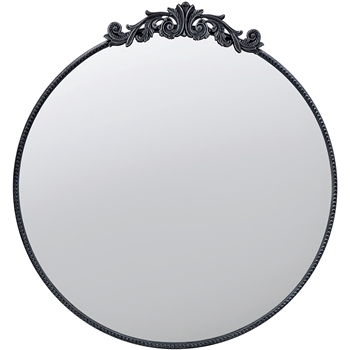 *36W/38H Mirror - Dia Black Round