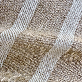 Stripe Boucle - Mesmerize Flax Burlap 54in,  51K DR,  100% Polyester