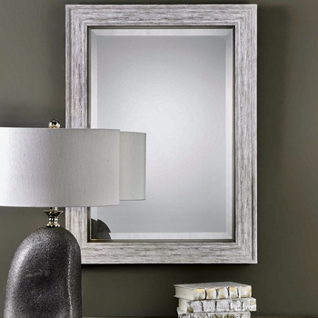 *27W/37H Mirror - Bristin Whitewash