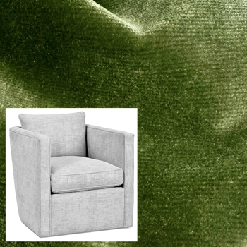 Robin Bruce - Rothko Armchair Swivel Peridot  29W/33D/32H - 100 % Polyester Velvet, 100K DR, Grade CC