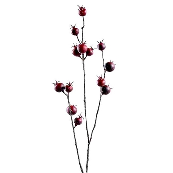 Berry - Rosehip -  Bare Branch 24in Burgundy - FSB302-BU