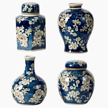*Delft - Vase & Jar 4 Assorted 5W/6H Average Sold Individually