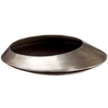 *Bowl - Slant Pewter Left off Centre 18W/4H