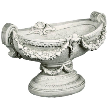 Urn - Addie Swag Boat - Oyster  Fiberstone 14W/8D/9H