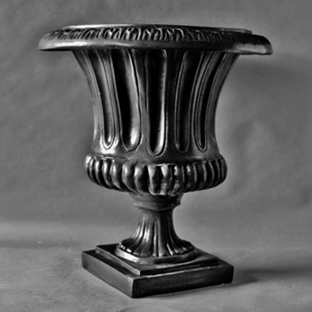 Urn - Classical 21W/22H - Base 10.5x10.5 - Fiberglass Dusted Black