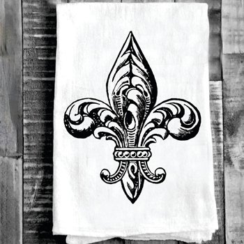 Tea Towel - Fleur de Lys # 2541 Flour Sack 27in SQ