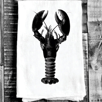 Tea Towel - Lobster Flour Sack 27in SQ