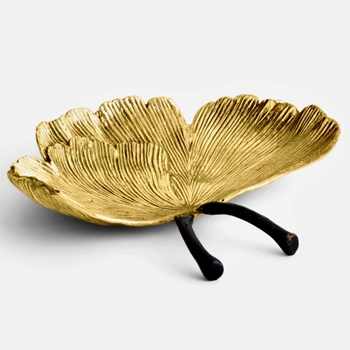 Aram Butterfly Ginkgo Plate Catch All 5.5x5in