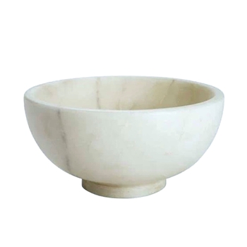 Lothantique - Belle de Provence Marble Bowl 6x3in White