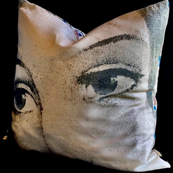 *John Derian - Ellen's Eyes Cushion 20in SQ