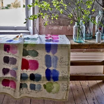 Designers Guild Throw - John Derian - Mixed Tones Canvas 71x51 Heavy Linen