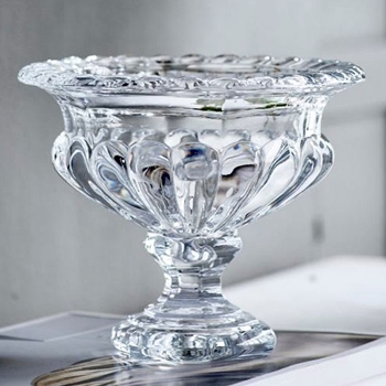 *Urn - Omari Compote Clear Glass 10W/8H