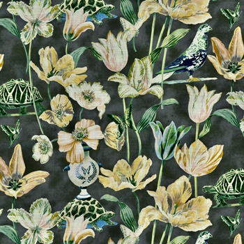 Print - Floral - Enchanted Garden Eden Cloud  - 54in,  15K DR, 100% Cotton, 25in Vertical, 27Hor  Repeat,