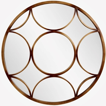 *32W/32H - Mirror Carlisle Gold Brass Round