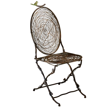 Dining Chair - Birdnest - Patinated Iron Wire 16W/23D/40H