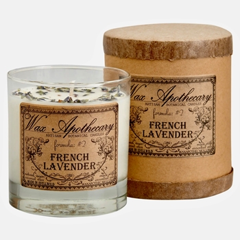 Wax Apothecary - Boxed French Lavender Candle 7OZ 35HR - Coconut Wax, Essential Oil & Dried Flora