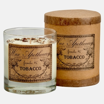 Wax Apothecary - Boxed Tobacco Flower Candle 7OZ 35HR - Coconut Wax, Essential Oil & Dried Flora