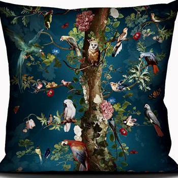 Voglio Bene France - Velvet Cushion Arbre de Vie 20SQ - Synthetic Down Insert