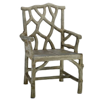 Armchair - Woodland - Garden Faux Bois Concrete  26W/20D/38H