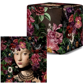 Voglio Bene France - Velvet Pouf 16in Cube Starfire