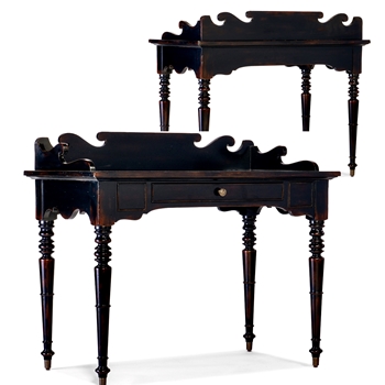 Desk - Charleston Ebony 42x34x36h, Drop Front Drawer