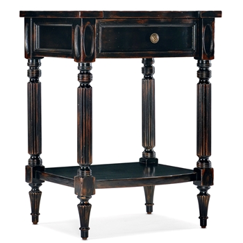 Accent Table - Charleston Ebony 1 Draw 24x19x32