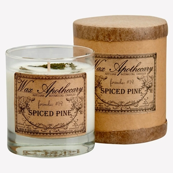 Wax Apothecary - Boxed Spiced Pine Candle 7OZ 35HR - Coconut Wax, Essential Oil & Dried Flora