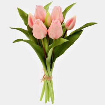 Tulip - Bundle X6 Pink 12in - FBQ165-PK - REAL TOUCH